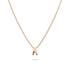Initials Brick Alphabet Letter Necklace Rose Gold Layered Steel Jewellery